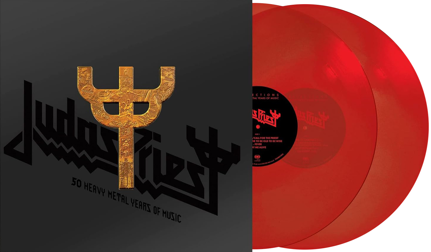 Image of Artwork for Judas Priest's Reflections - 50 Heavy Metal Years of Music (Red 2LP)
